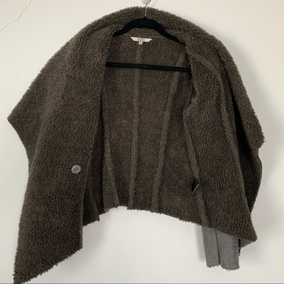 BB DAKOTA Charcoal Gray Gillian Faux Shearling/Suede Jacket - Picture 9 of 15